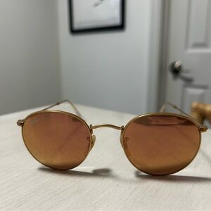 Ray Bans Round Pink Lenses - LIKE NEW
